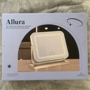 NEW Impressions Allura Tri-Tone LED Makeup Mirror with Bluetooth Speakers